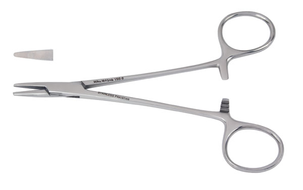 Needle Holder Vantage® 5 Inch Length Smooth Jaws Finger Ring Handle by Integra York PA, Inc. (Miltex)  ID V98-8